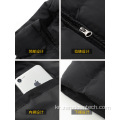 겨울 따뜻한 검은색 민소매 재킷